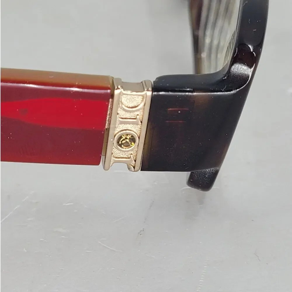 Christian Dior‎ Havana Red Eyeglasses Chic Designer Italy Frames
